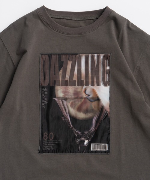 MAISON SPECIAL（メゾンスペシャル）の「3D Dazzling Print T-Shirt/3D DAZZILINGプリントTEE（Tシャツ/カットソー・レディース・ブルー/ホワイト/チャコールグレー/グレー・FREE）」の7枚目の写真