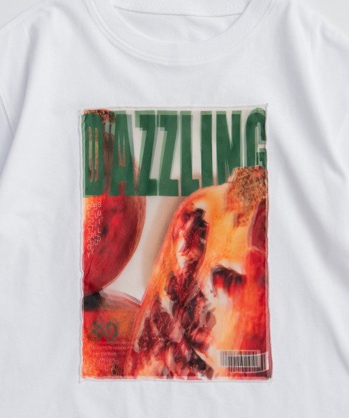 MAISON SPECIAL（メゾンスペシャル）の「3D Dazzling Print T-Shirt/3D DAZZILINGプリントTEE（Tシャツ/カットソー・レディース・ブルー/ホワイト/チャコールグレー/グレー・FREE）」の5枚目の写真