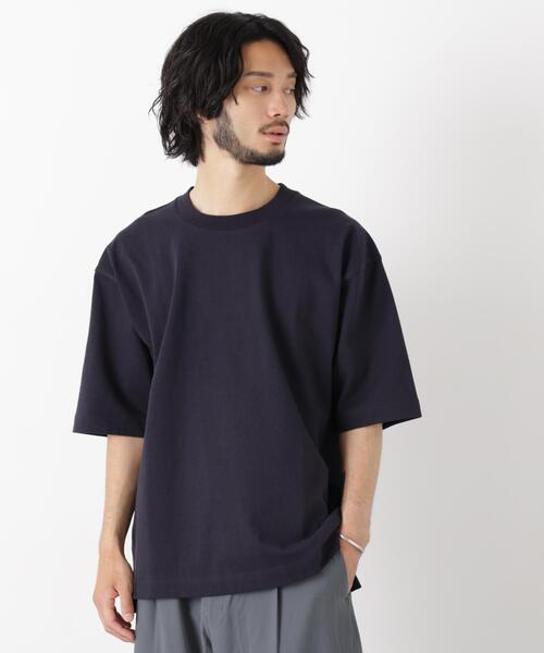 NANO universe(ナノユニバース)の「ヘビーウェイトカラーTシャツ 半袖(Tシャツ/カットソー・メンズ・ダークパープル/アイボリー/ラベンダー/ダークネイビー・L/M)」の2枚目の写真