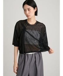 チュールレイヤードツイストＴシャツ