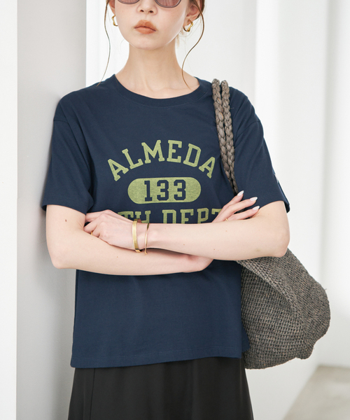 Champion(チャンピオン)の「《追加》Champion/チャンピオン SLOBE別注 ロゴTシャツ(Tシャツ/カットソー・レディース・ピンク/ホワイト/ネイビー・FREE)」の20枚目の写真