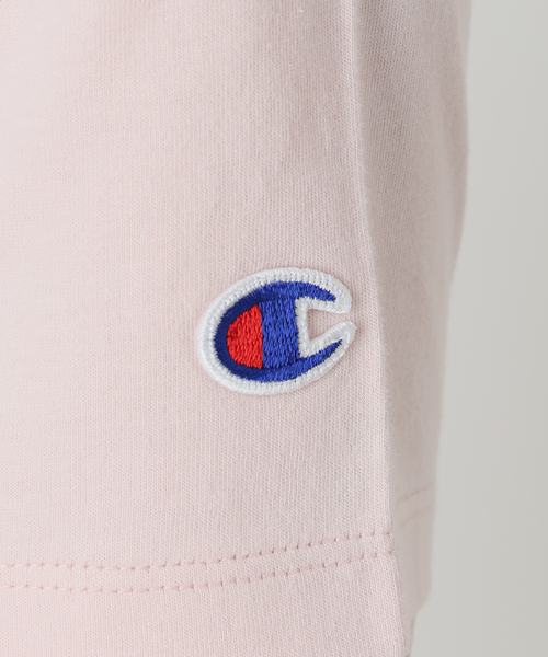 Champion(チャンピオン)の「《追加》Champion/チャンピオン SLOBE別注 ロゴTシャツ(Tシャツ/カットソー・レディース・ピンク/ホワイト/ネイビー・FREE)」の18枚目の写真