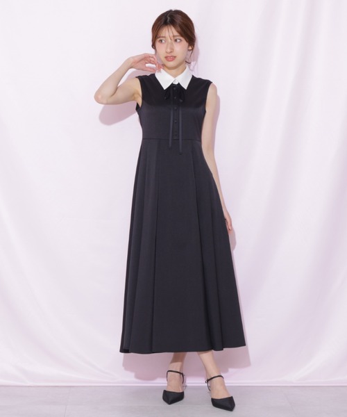 JILL by JILL STUART(ジルバイジルスチュアート)の「襟付きフレンチスリーブワンピース(ワンピース・レディース・ベージュ/ブラック/グレー・FREE)」の20枚目の写真