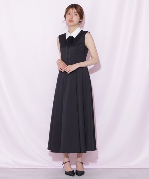 JILL by JILL STUART(ジルバイジルスチュアート)の「襟付きフレンチスリーブワンピース(ワンピース・レディース・ベージュ/ブラック/グレー・FREE)」の19枚目の写真