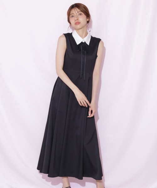 JILL by JILL STUART(ジルバイジルスチュアート)の「襟付きフレンチスリーブワンピース(ワンピース・レディース・ベージュ/ブラック/グレー・FREE)」の15枚目の写真