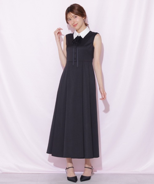 JILL by JILL STUART(ジルバイジルスチュアート)の「襟付きフレンチスリーブワンピース(ワンピース・レディース・ベージュ/ブラック/グレー・FREE)」の17枚目の写真