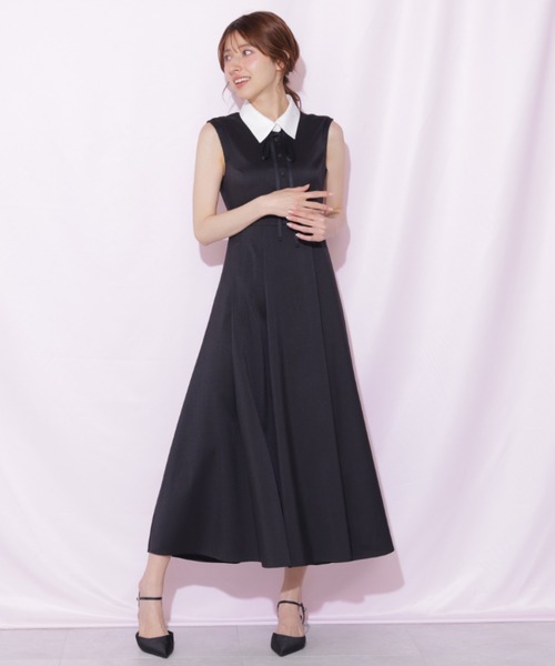 JILL by JILL STUART(ジルバイジルスチュアート)の「襟付きフレンチスリーブワンピース(ワンピース・レディース・ベージュ/ブラック/グレー・FREE)」の18枚目の写真