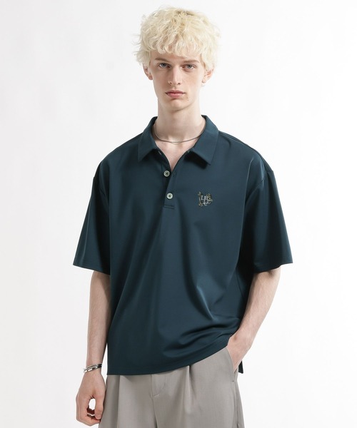 HARE(ハレ)の「【接触冷感】モノグラムシシュウポロカット(ポロシャツ・メンズ・ブラック/ホワイト/グリーン・FREE)」の15枚目の写真