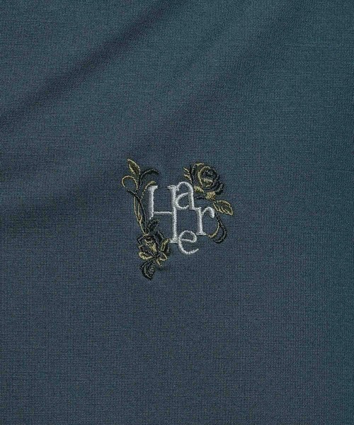HARE(ハレ)の「【接触冷感】モノグラムシシュウポロカット(ポロシャツ・メンズ・ブラック/ホワイト/グリーン・FREE)」の5枚目の写真