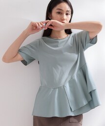 OPAQUE.CLIP | ペプラムドッキングカットソー【洗濯機OK】(Tシャツ/カットソー)
