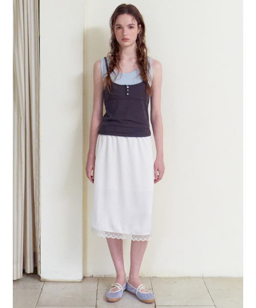 ETMON(エトモン)の「Color Layered Ribbed Top, Charcoal(Tシャツ/カットソー・レディース・その他・F)」の3枚目の写真