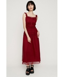 SLY（スライ）の「SHIRRING FRILL DRESS シャーリングフリルドレス 夏服 秋服（ワンピース）」