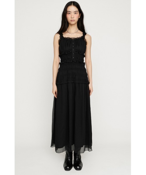 SLY(スライ)の「SHIRRING FRILL DRESS シャーリングフリルドレス 夏服 秋服(ワンピース・レディース・レッド/ブラック系その他2/ブラック・FREE)」の15枚目の写真