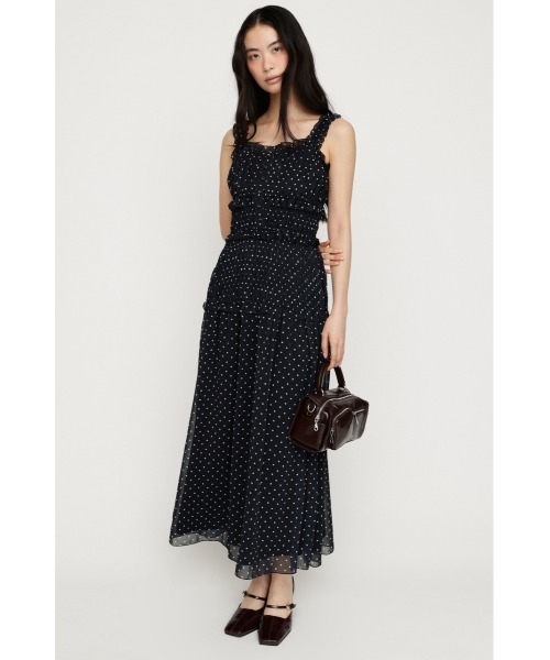 SLY(スライ)の「SHIRRING FRILL DRESS シャーリングフリルドレス 夏服 秋服(ワンピース・レディース・レッド/ブラック系その他2/ブラック・FREE)」の11枚目の写真