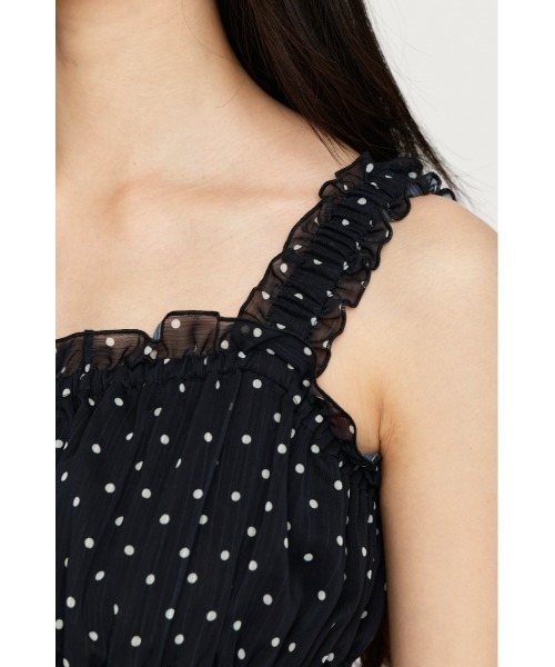 SLY(スライ)の「SHIRRING FRILL DRESS シャーリングフリルドレス 夏服 秋服(ワンピース・レディース・レッド/ブラック系その他2/ブラック・FREE)」の8枚目の写真