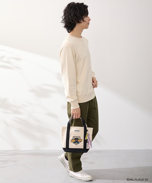 ジョジョの奇妙な冒険(ジョジョノキミョウナボウケン)の「【ジョジョの奇妙な冒険×OUTDOOR PRODUCTS】スタンドモチーフトートバッグ(トートバッグ・レディース・ライトグレー/ブルー/ベージュ/ブラック・FREE)」の7枚目の写真