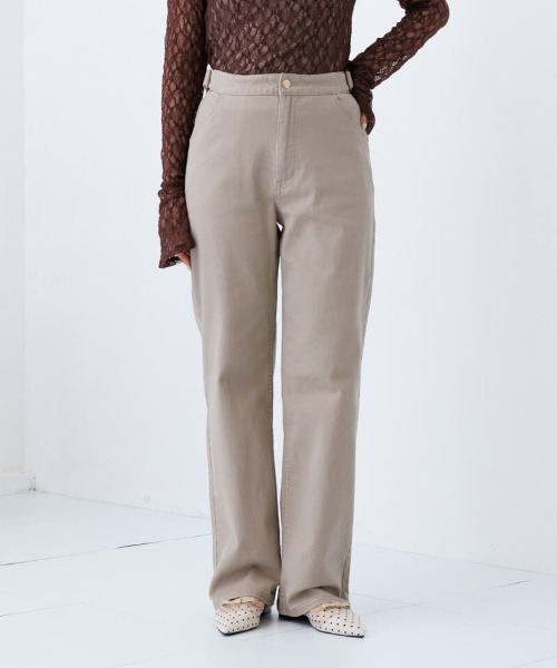 flower(フラワー)の「タイニーハートパンツ(デニムパンツ・レディース・アイボリー/ベージュ・SMALL/MEDIUM)」の2枚目の写真
