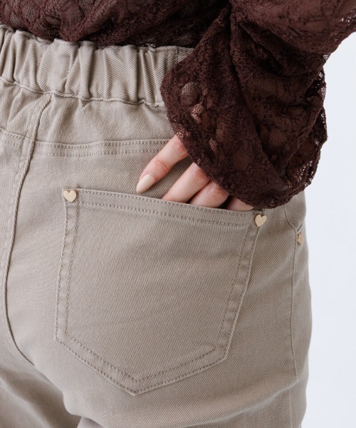 flower(フラワー)の「タイニーハートパンツ(デニムパンツ・レディース・アイボリー/ベージュ・SMALL/MEDIUM)」の9枚目の写真