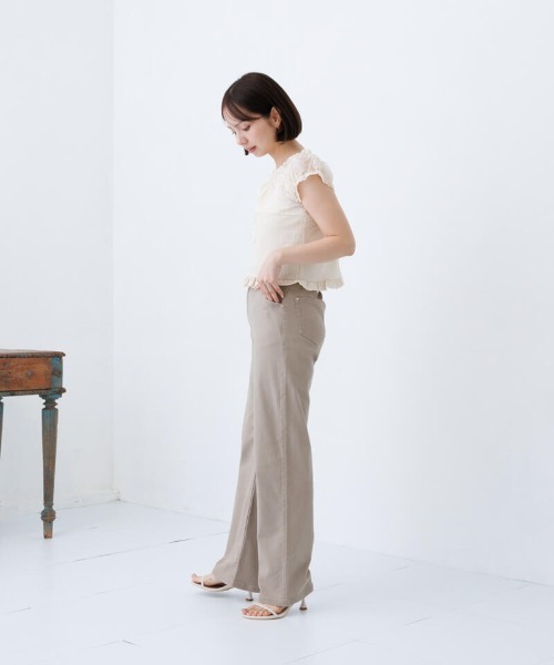 flower(フラワー)の「タイニーハートパンツ(デニムパンツ・レディース・アイボリー/ベージュ・SMALL/MEDIUM)」の14枚目の写真