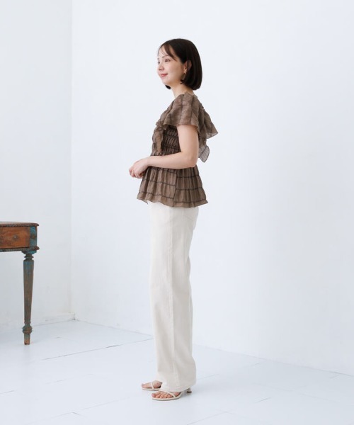 flower(フラワー)の「タイニーハートパンツ(デニムパンツ・レディース・アイボリー/ベージュ・SMALL/MEDIUM)」の20枚目の写真
