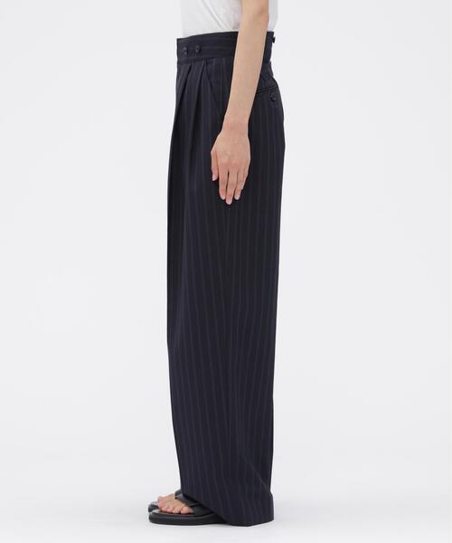 MARGARET HOWELL(マーガレットハウエル)の「WIDE STRIPE WOOL(その他パンツ・レディース・ネイビー・3/2/1)」の5枚目の写真