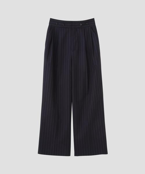 MARGARET HOWELL(マーガレットハウエル)の「WIDE STRIPE WOOL(その他パンツ・レディース・ネイビー・3/2/1)」の6枚目の写真
