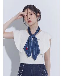 MERCURYDUO | U.S. POLO ASSN.別注スカーフセットラッフルリブニット(ニット/セーター)