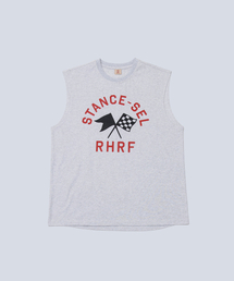 RHRF FLAG SLEEVELESS TOP (HEATHER GREY)