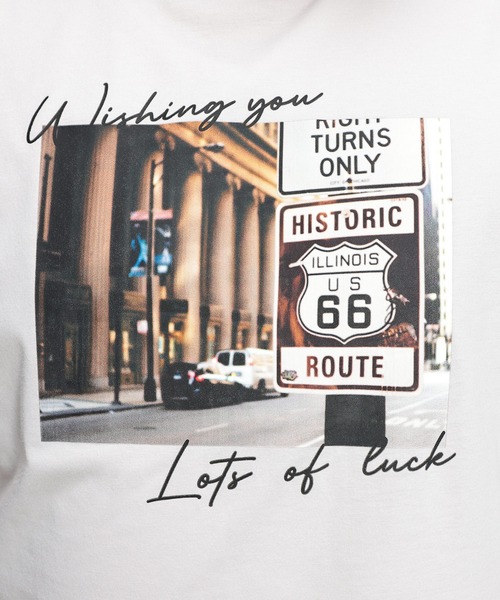 B&T CLUB(ビーティークラブ)の「Tシャツ 半袖 メンズ 大きいサイズ ROUTE66フォトプリント クルーネック カットソー B&T CLUB (ビーアンドティークラブ)(Tシャツ/カットソー・メンズ・ライトグレー/ネイビー・X2(4L~5L)/X3(6L~7L)/X1(3L~4L)/X4(8L~9L))」の20枚目の写真