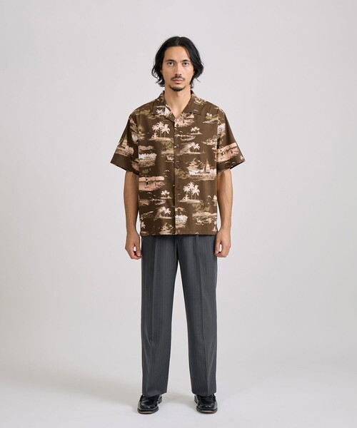 Saturdays NYC(サタデーズ ニューヨークシティ )の「Canty Aloha SS Shirt(シャツ/ブラウス・メンズ・ダークブラウン/キナリ・M/L/S)」の10枚目の写真