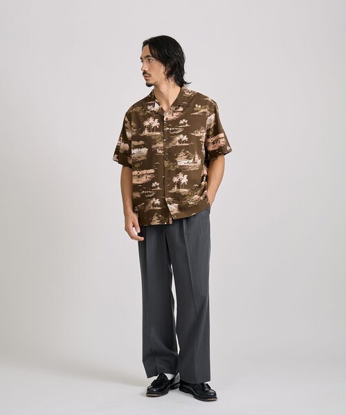 Saturdays NYC(サタデーズ ニューヨークシティ )の「Canty Aloha SS Shirt(シャツ/ブラウス・メンズ・ダークブラウン/キナリ・M/L/S)」の21枚目の写真