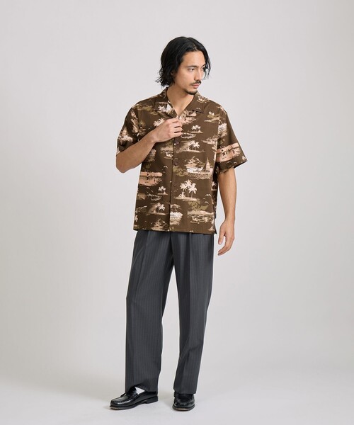 Saturdays NYC(サタデーズ ニューヨークシティ )の「Canty Aloha SS Shirt(シャツ/ブラウス・メンズ・ダークブラウン/キナリ・M/L/S)」の22枚目の写真