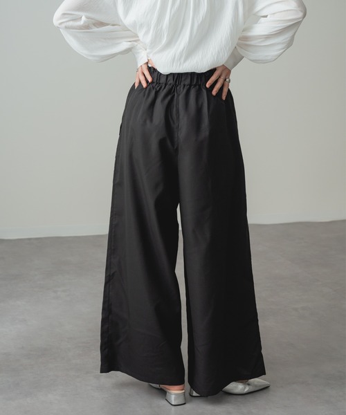 refinedworks（リファインドワークス）の「【refinedworks】ラクして美脚！イージー ワイドパンツ（その他パンツ・レディース・ブラック/ベージュ・FREE）」の9枚目の写真
