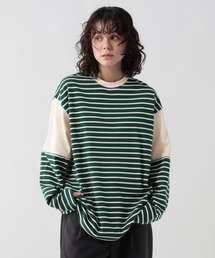 GEORGE'S（ジョージズ）の「パネルバスクボーダーロンT（Tシャツ/カットソー）」