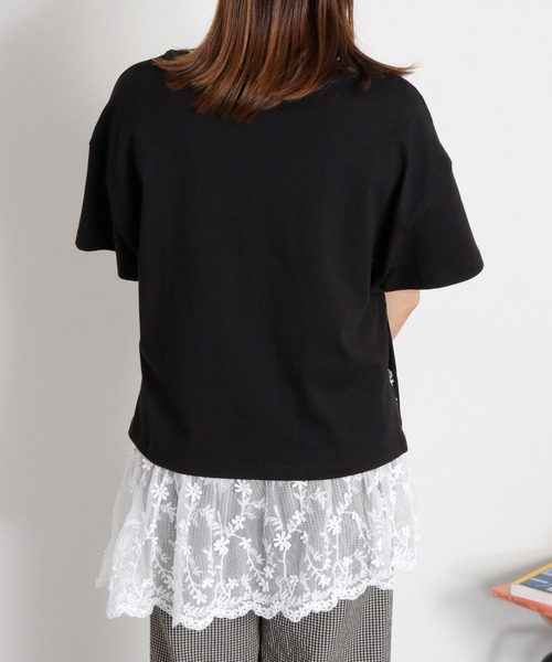 cepo(セポ)の「〈BLUEDY〉クマ刺繍ショートスリーブスリットTee(Tシャツ/カットソー・レディース・グレー/ホワイト系その他/ホワイト/ブラック・M)」の14枚目の写真