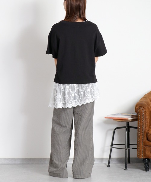 cepo(セポ)の「〈BLUEDY〉クマ刺繍ショートスリーブスリットTee(Tシャツ/カットソー・レディース・グレー/ホワイト系その他/ホワイト/ブラック・M)」の17枚目の写真