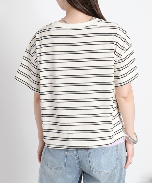 cepo(セポ)の「〈BLUEDY〉クマ刺繍ショートスリーブスリットTee(Tシャツ/カットソー・レディース・グレー/ホワイト系その他/ホワイト/ブラック・M)」の22枚目の写真