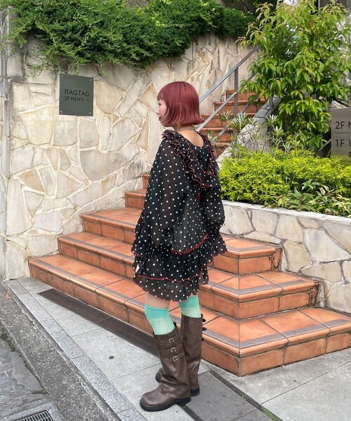 HELLO.SANFRANCISCO(ハローサンフランシスコ)の「【HELLO.SANFRANCISCO/ハローサンフランシスコ】アソート柄フリルシアーパーカー(パーカー・レディース・ホワイト/ブラック/オレンジ・ONE SIZE)」の22枚目の写真