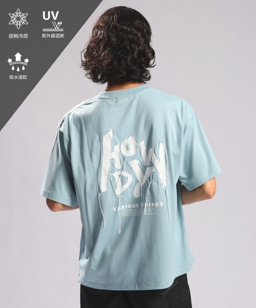 RAGEBLUE(レイジブルー)の「<接触冷感/吸水速乾>CORD EMBROIDERY T-SHIRT/コード刺繍Tシャツ(Tシャツ/カットソー・メンズ・グリーン/ホワイト/ブラック・MEDIUM/LARGE)」の3枚目の写真