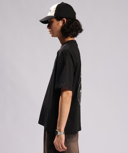 RAGEBLUE(レイジブルー)の「<接触冷感/吸水速乾>CORD EMBROIDERY T-SHIRT/コード刺繍Tシャツ(Tシャツ/カットソー・メンズ・グリーン/ホワイト/ブラック・MEDIUM/LARGE)」の11枚目の写真
