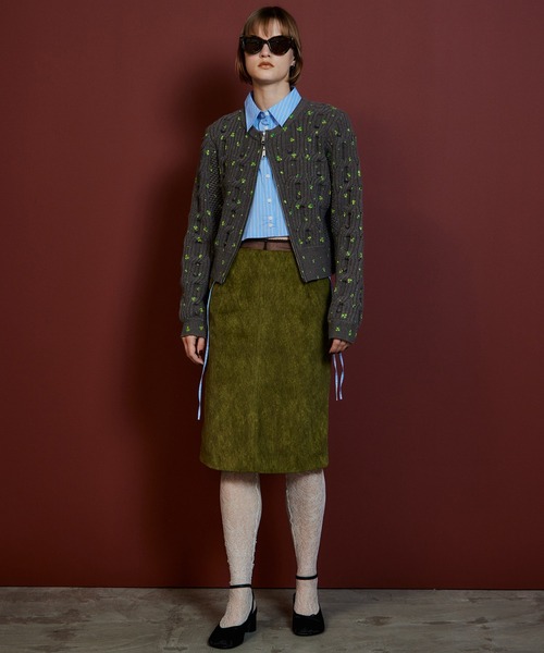 MAISON SPECIAL（メゾンスペシャル）の「【2026Autumn PRE-ORDER】Cable Flower Knit Cardigan/ケーブルフラワーニットカーデ（カーディガン/ボレロ・レディース・ブラック/グレー/ホワイト・FREE）」の11枚目の写真