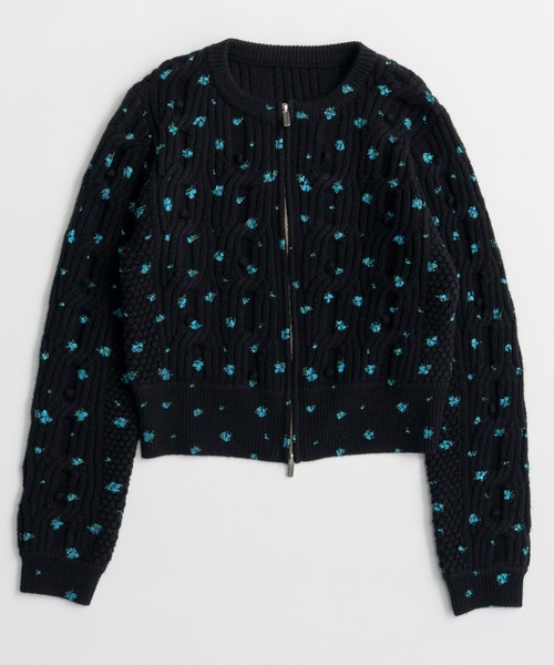 MAISON SPECIAL（メゾンスペシャル）の「【2026Autumn PRE-ORDER】Cable Flower Knit Cardigan/ケーブルフラワーニットカーデ（カーディガン/ボレロ・レディース・ブラック/グレー/ホワイト・FREE）」の14枚目の写真