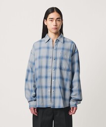 ダメージ ネル チェック シャツ