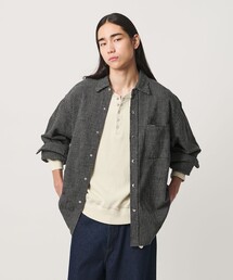 ダメージ ネル チェック シャツ