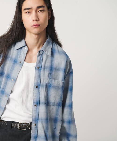 MONKEY TIME(モンキータイム)の「ダメージ ネル チェック シャツ(シャツ/ブラウス・メンズ・ブラック/ターコイズブルー・XL/L/M/S)」の20枚目の写真
