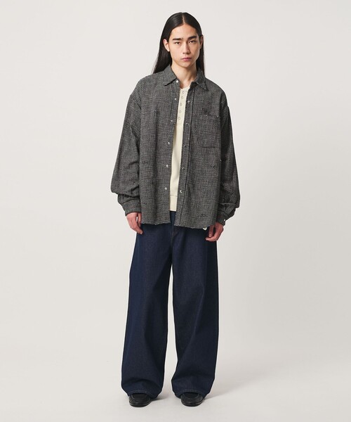 MONKEY TIME(モンキータイム)の「ダメージ ネル チェック シャツ(シャツ/ブラウス・メンズ・ブラック/ターコイズブルー・XL/L/M/S)」の8枚目の写真
