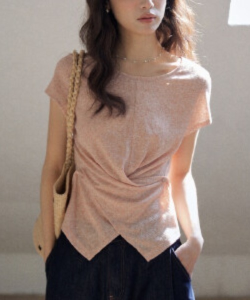 FAVORITO(ファヴォリート)の「クルーネックトップス(Tシャツ/カットソー・レディース・ピンク・F)」の3枚目の写真