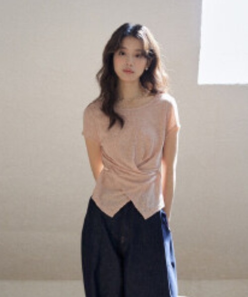 FAVORITO(ファヴォリート)の「クルーネックトップス(Tシャツ/カットソー・レディース・ピンク・F)」の8枚目の写真