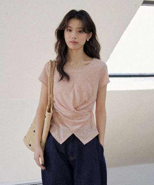 FAVORITO(ファヴォリート)の「クルーネックトップス(Tシャツ/カットソー・レディース・ピンク・F)」の6枚目の写真