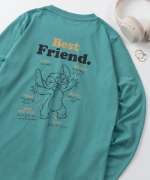 【71】【Disney/ディズニー】ミッキーマウス/ミニーマウス/チップ&デール/スティッチ/プリントロンスリーブTシャツ/レディース(S)